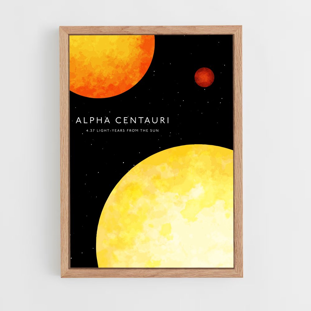 Poster Alpha Centauri Éblouissant – affiche Étoiles (vue 4)
